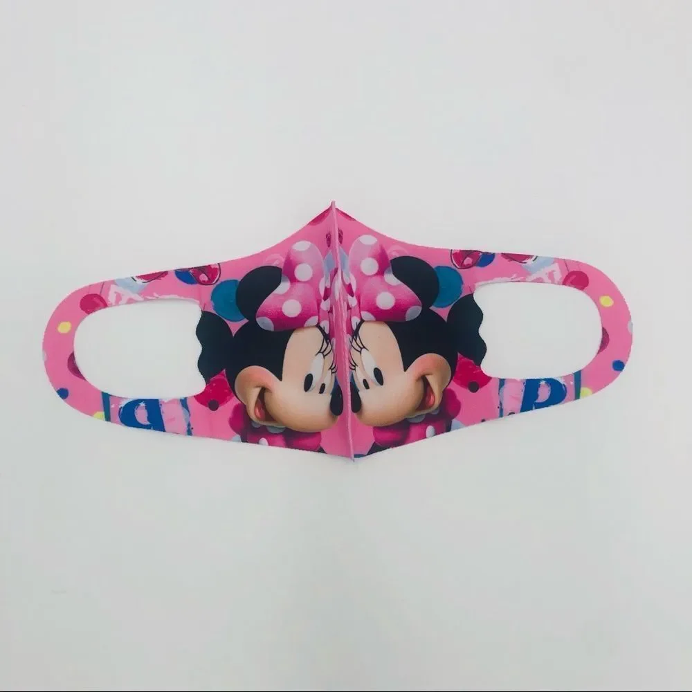 Brand New‎ Kids Minnie Mouse Pink Reusable Face Mask Material Ice Silk